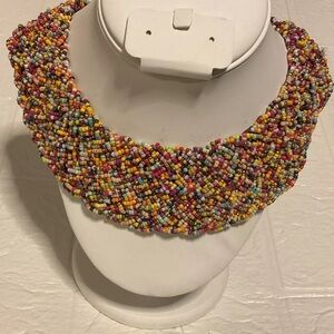 Natasha African muticolored beard necklace 22 Inches With 4 Inch Extender